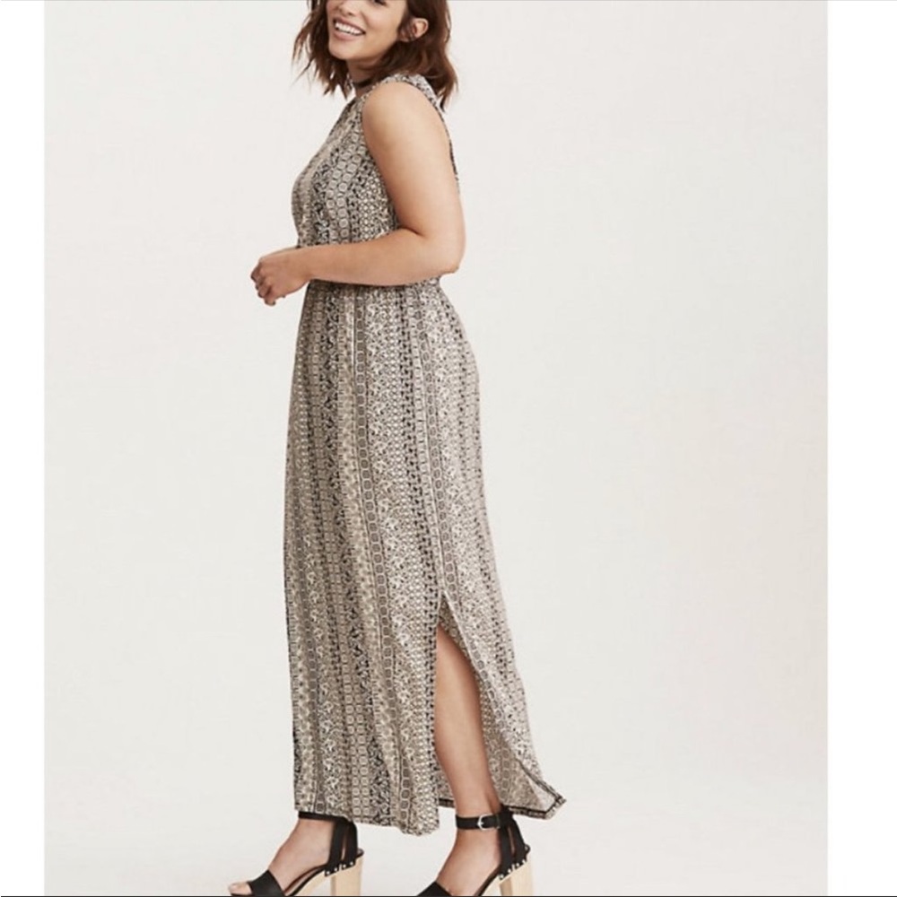 Torrid Black and White Maxi Dress